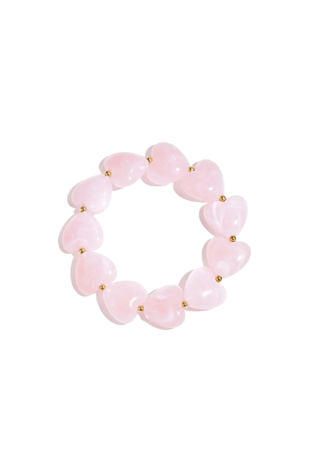 Pulseras de cuentas acrílicas con forma de corazón, informales, diarias, sencillas, joyería para mujer