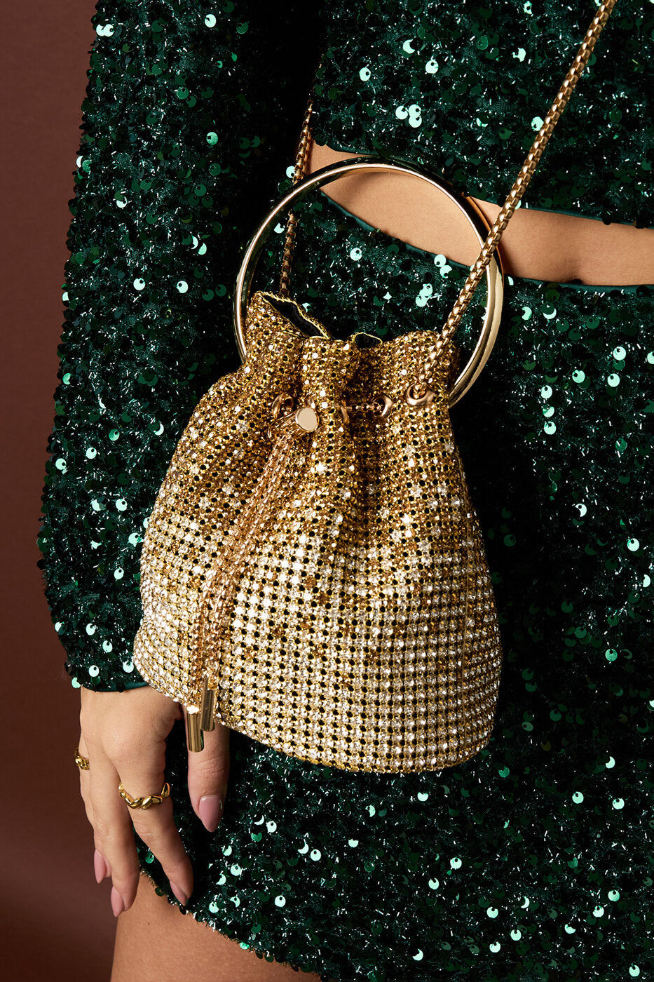 Bolsos de mano de poliéster de color liso, elegantes, para reuniones y fiestas.