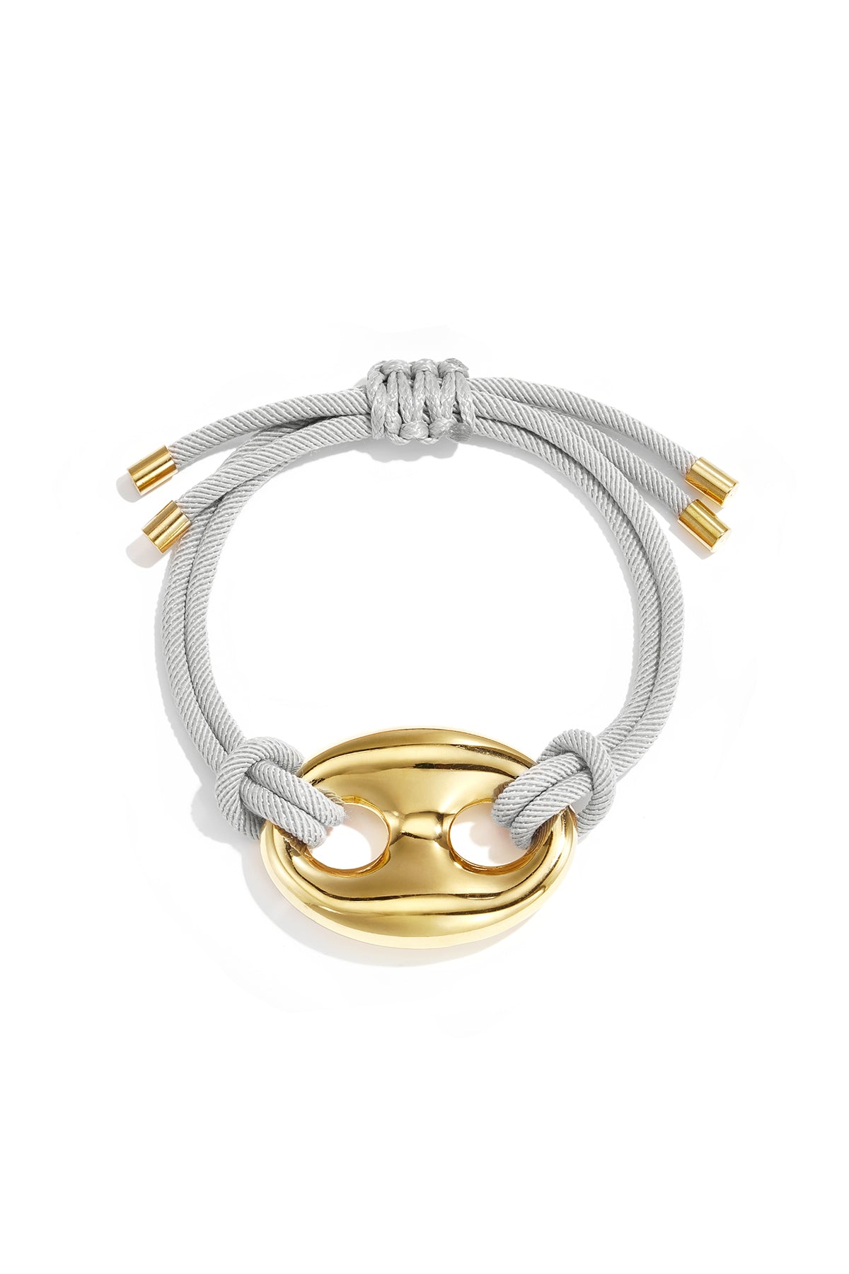 Pulsera de cordón de satén con detalle de botón