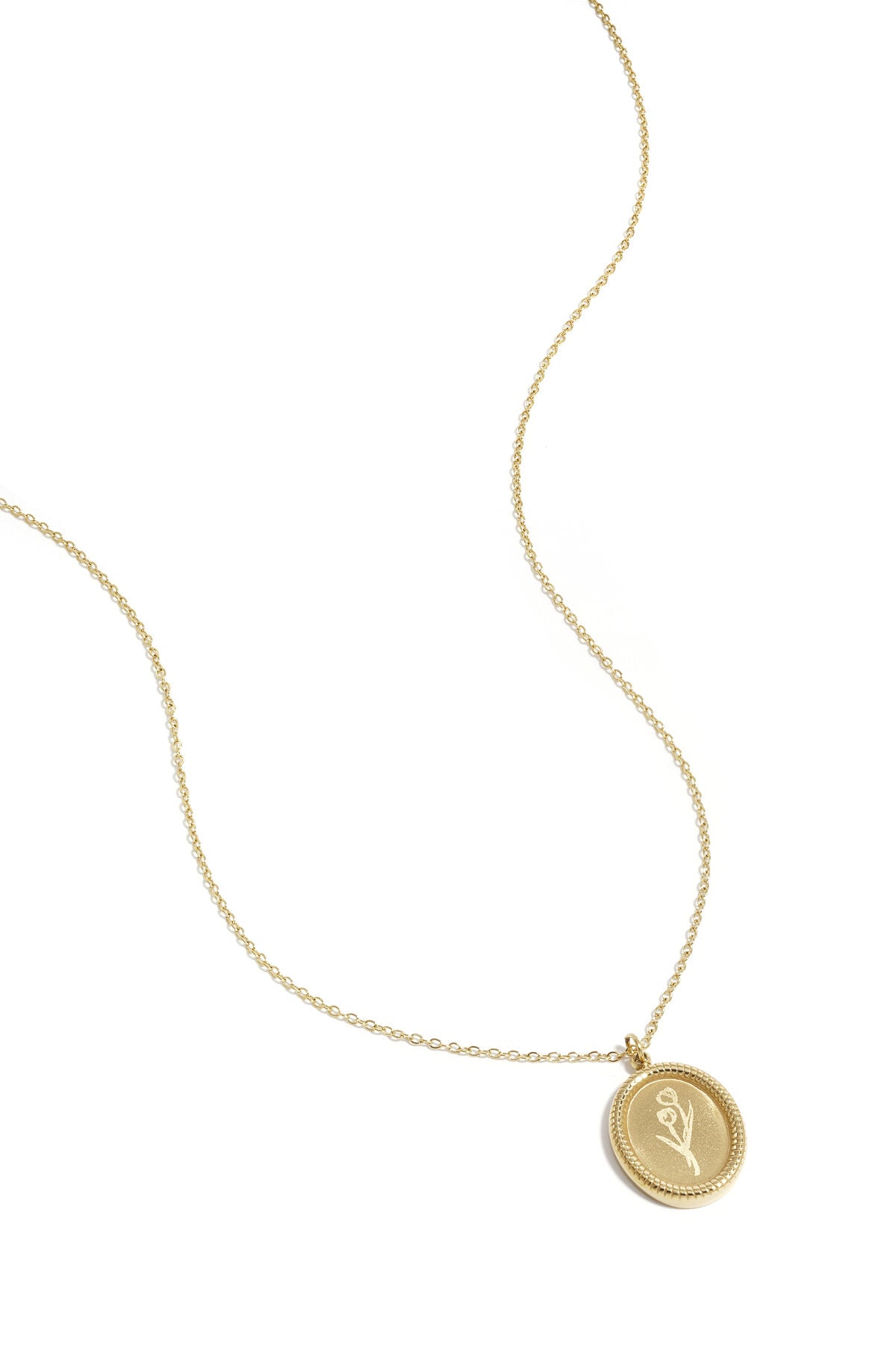 Stainless steel necklace with tulip flower