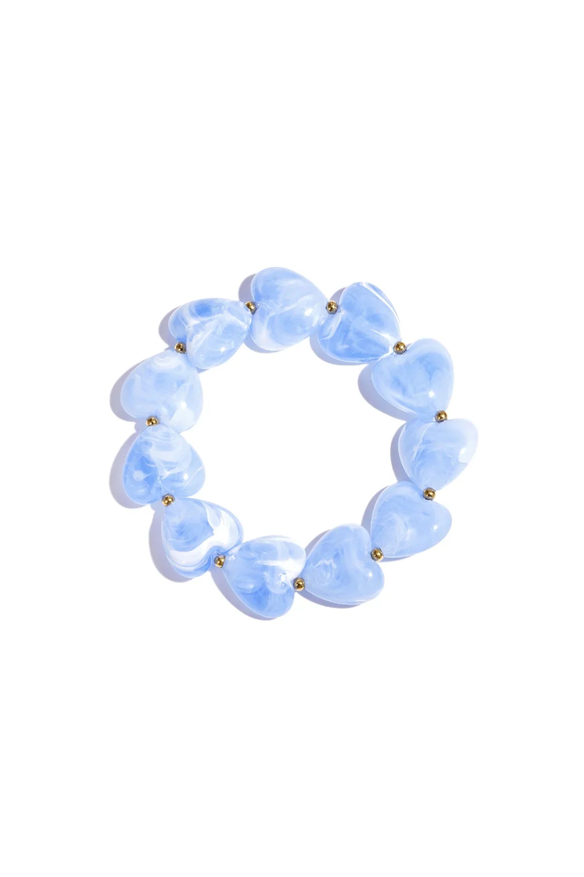 Pulseras de cuentas acrílicas con forma de corazón, informales, diarias, sencillas, joyería para mujer