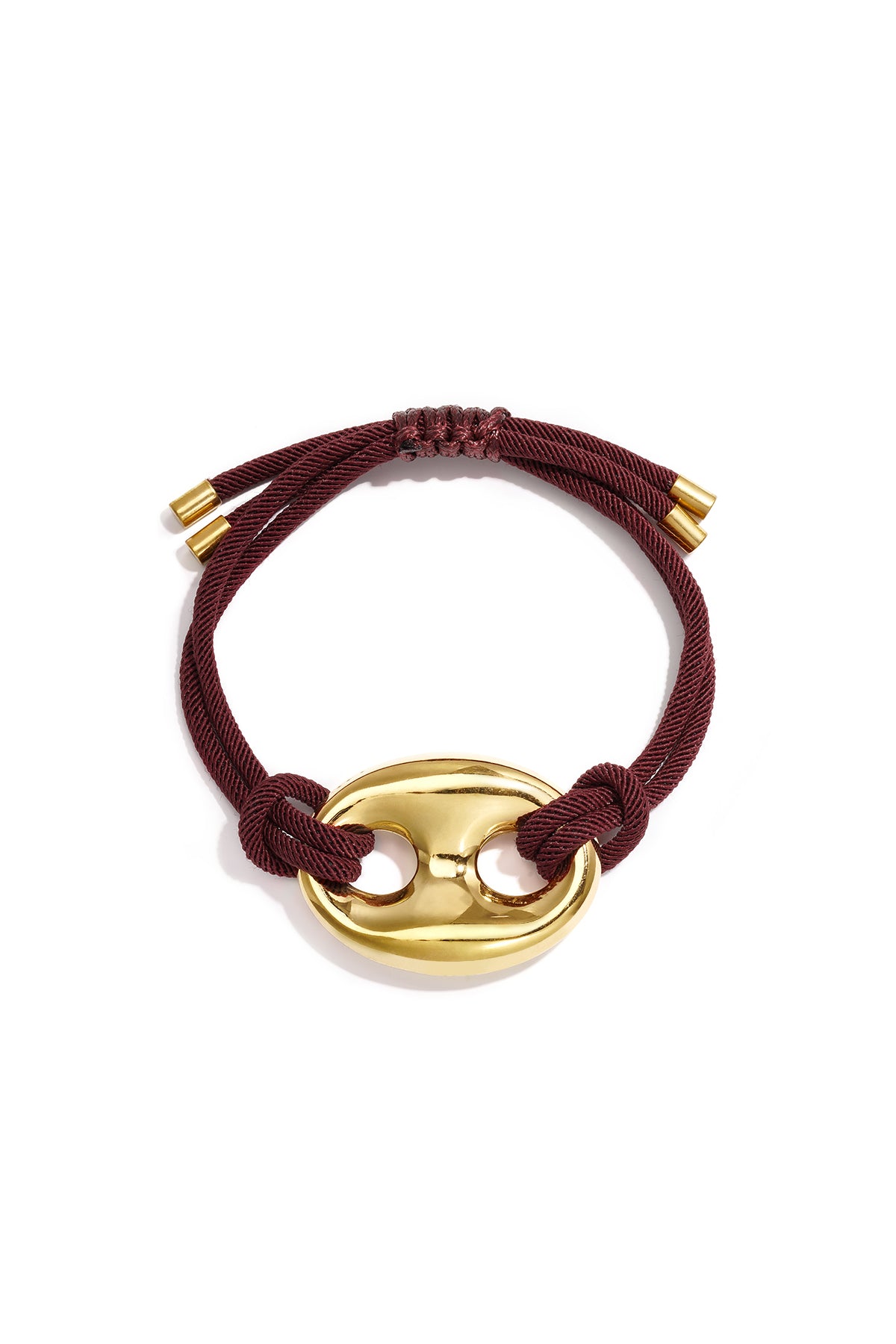 Pulsera de cordón de satén con detalle de botón