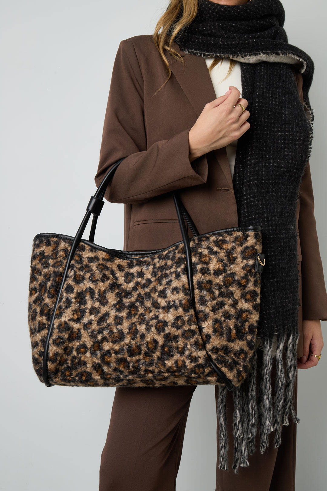 Sacs à main imprimé léopard, décontractés, en coton, accessoires du quotidien