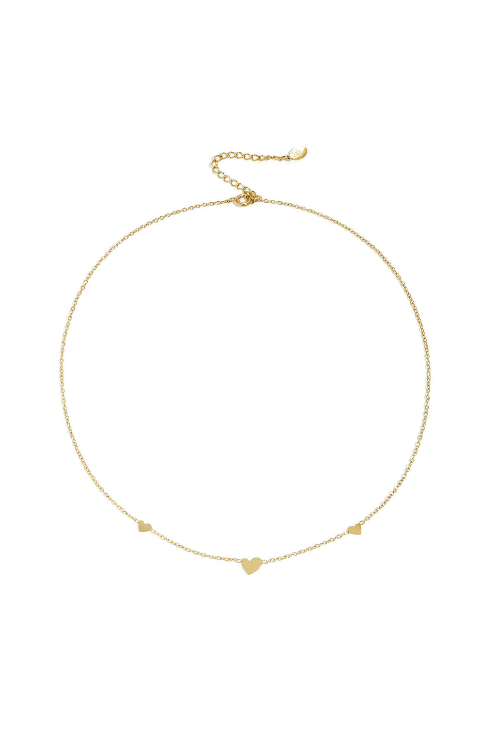 collier classique à motifs de cœurs