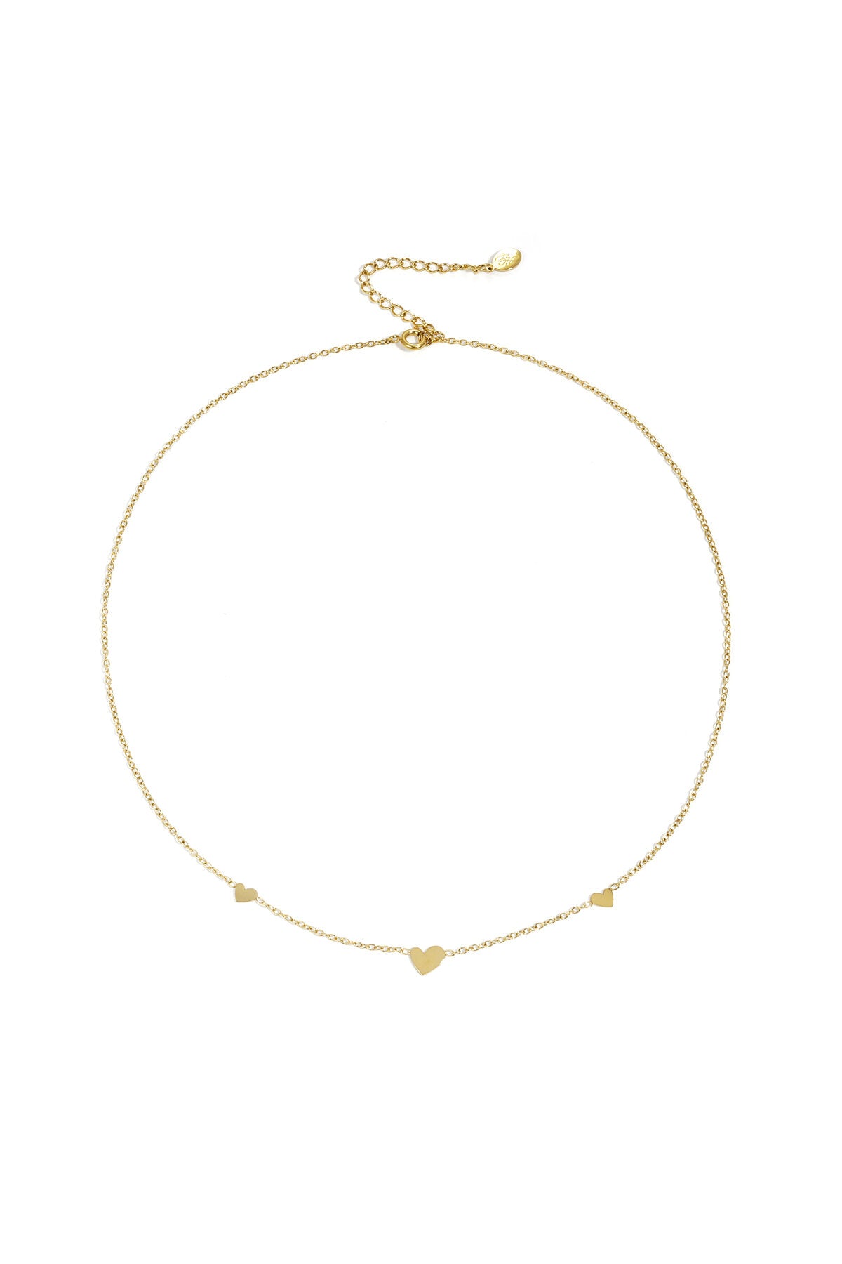 collier classique à motifs de cœurs