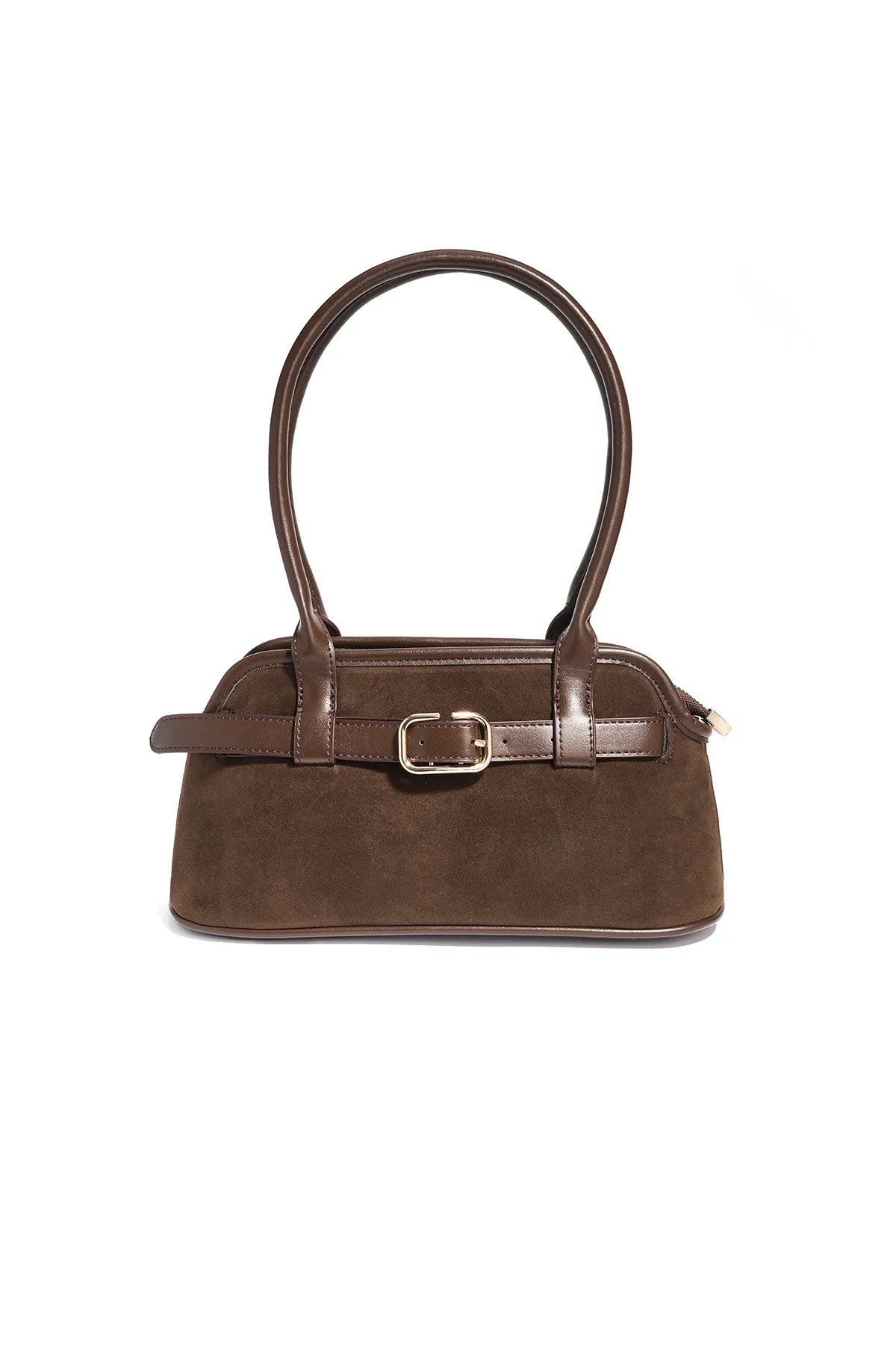 Bolsos de mano de ante liso, estilo casual, para uso diario.