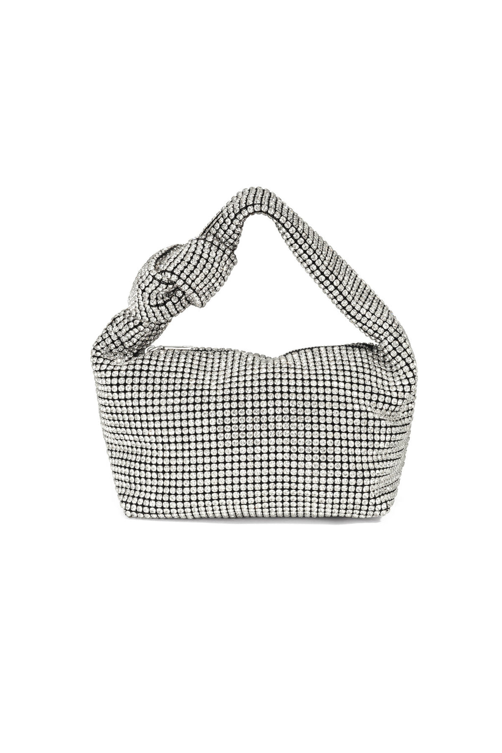 Bolsos de mano de poliéster de color liso, elegantes, accesorios diarios.