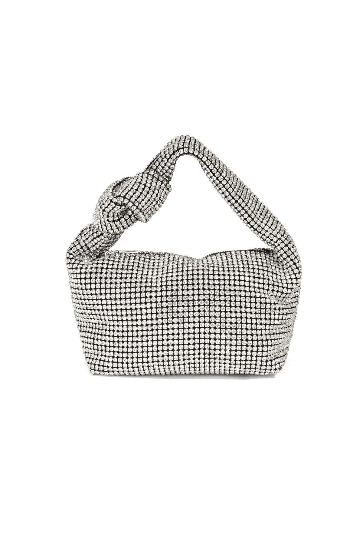 Bolsos de mano de poliéster de color liso, elegantes, accesorios diarios.