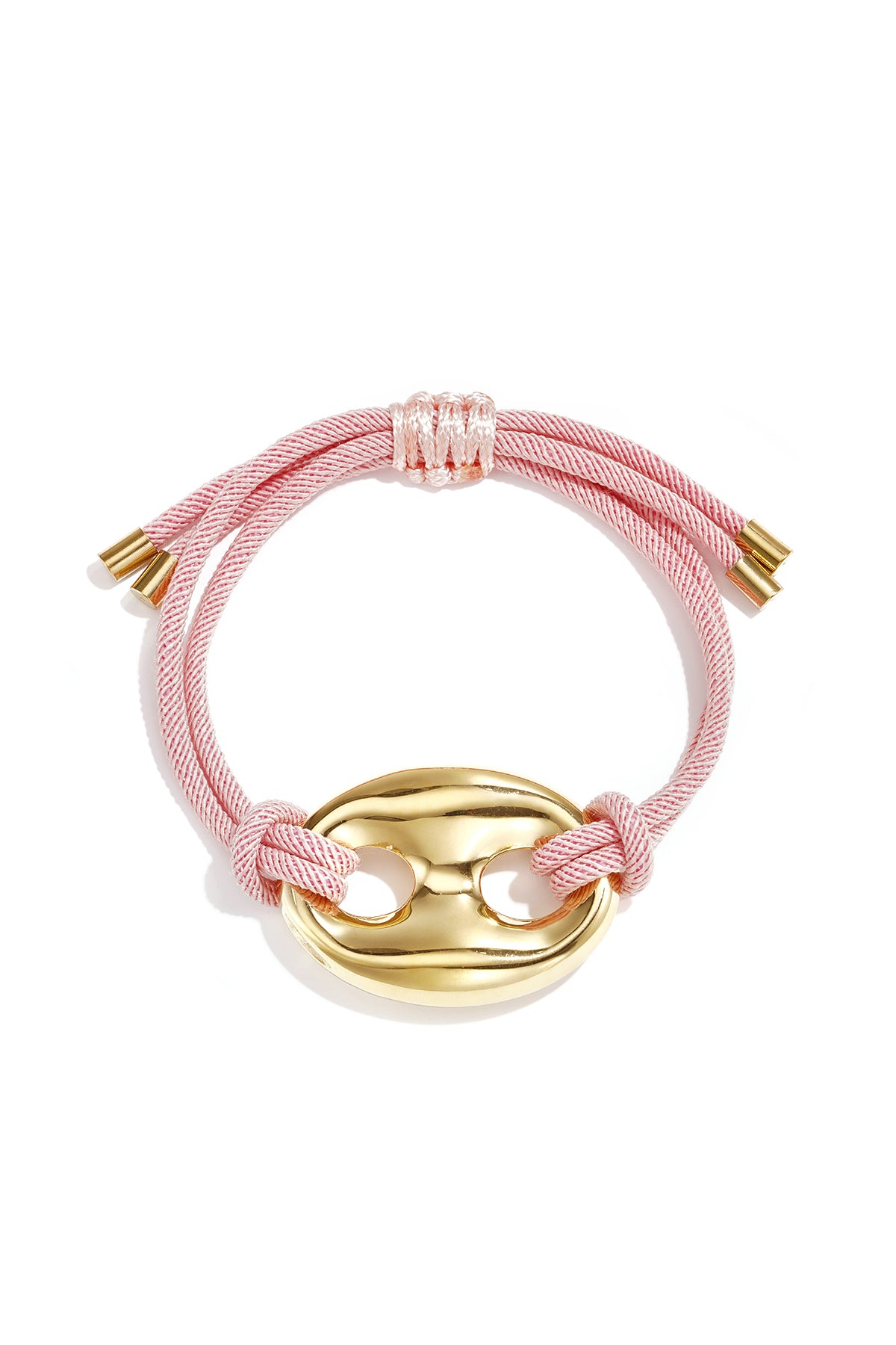 Pulsera de cordón de satén con detalle de botón