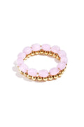 Pulseras de acero inoxidable con cuentas, estilo casual y sencillo para uso diario. Joyería para mujer.