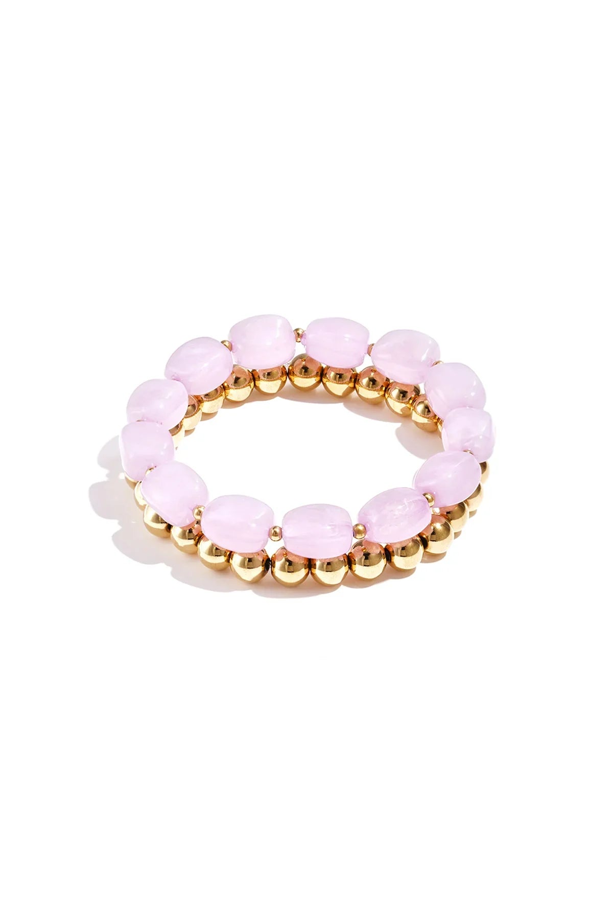 Pulseras de acero inoxidable con cuentas, estilo casual y sencillo para uso diario. Joyería para mujer.