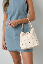 Bolsos de hombro geométricos punk de PU, accesorios diarios