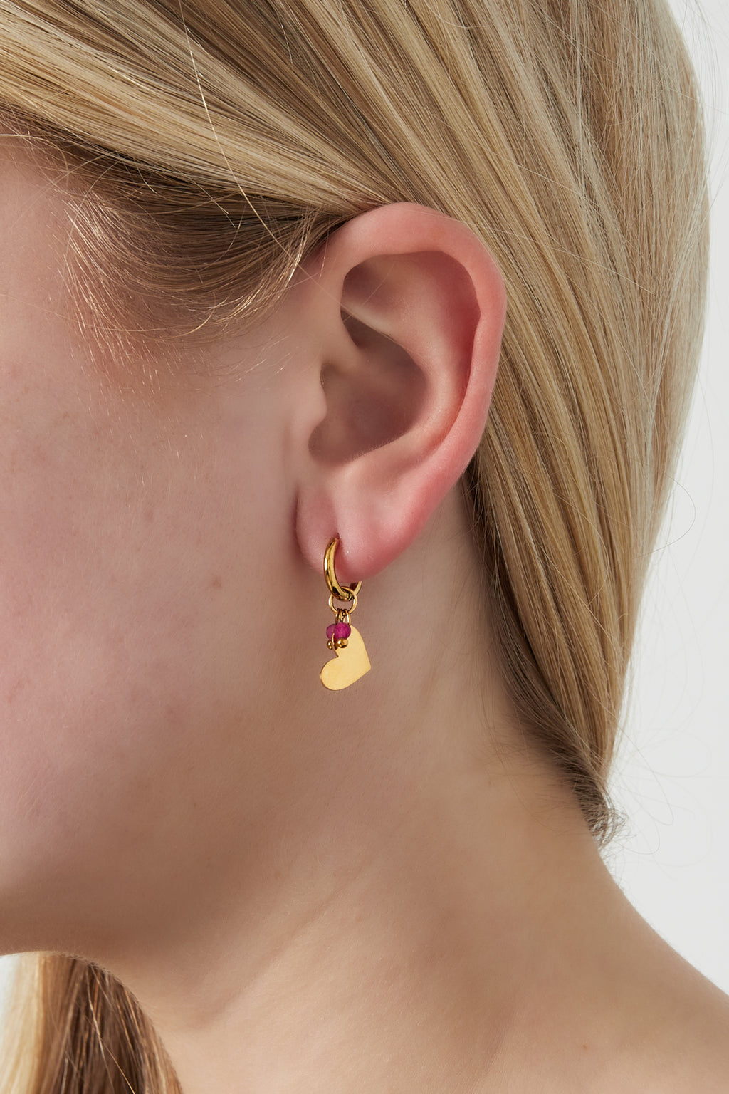 Mini pendientes de corazón