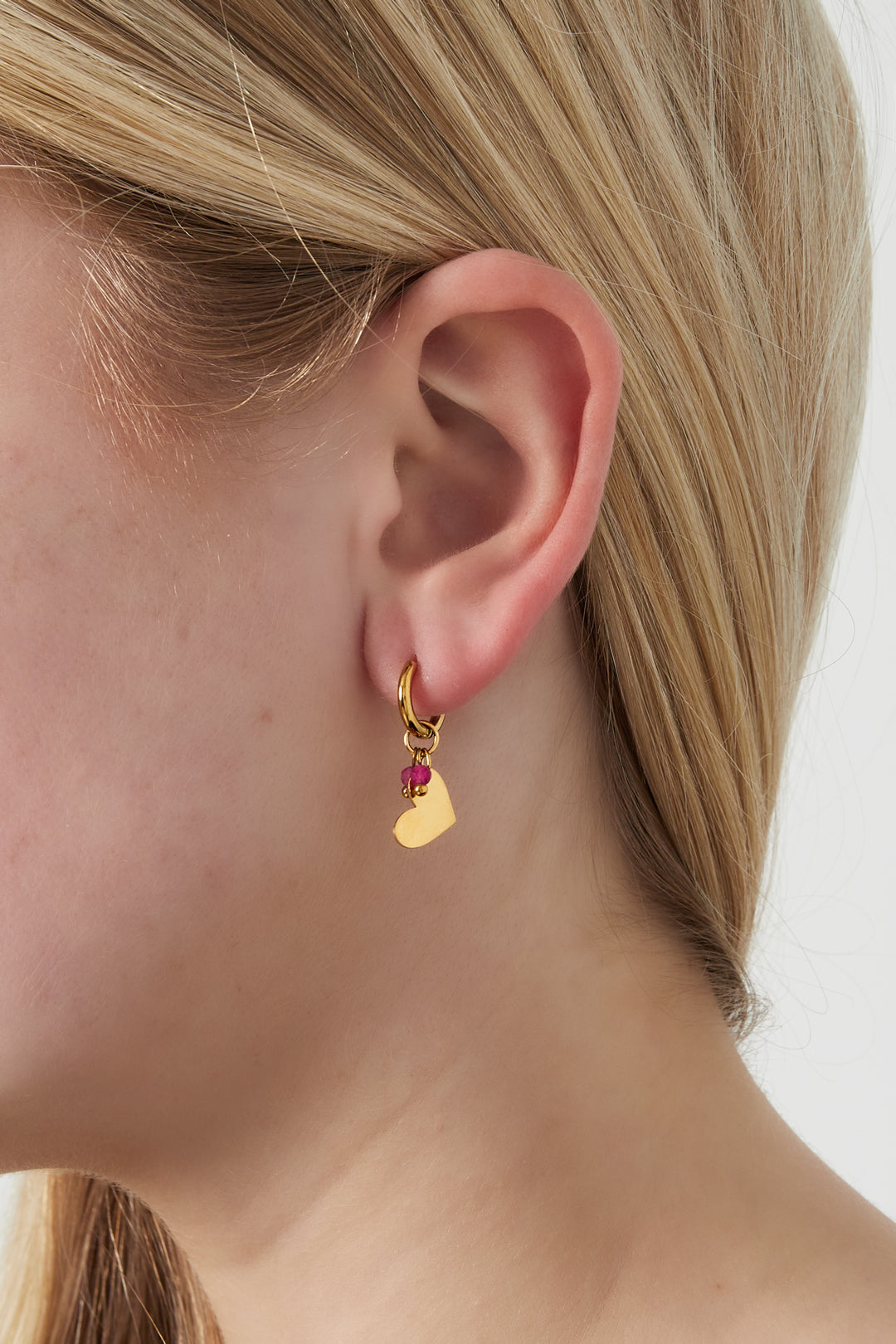 Mini pendientes de corazón