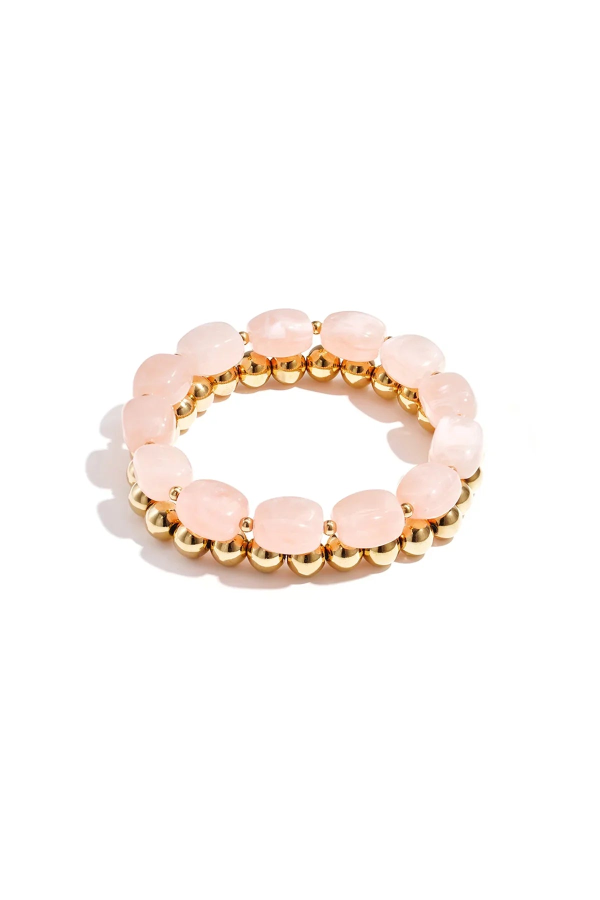Pulseras de acero inoxidable con cuentas, estilo casual y sencillo para uso diario. Joyería para mujer.