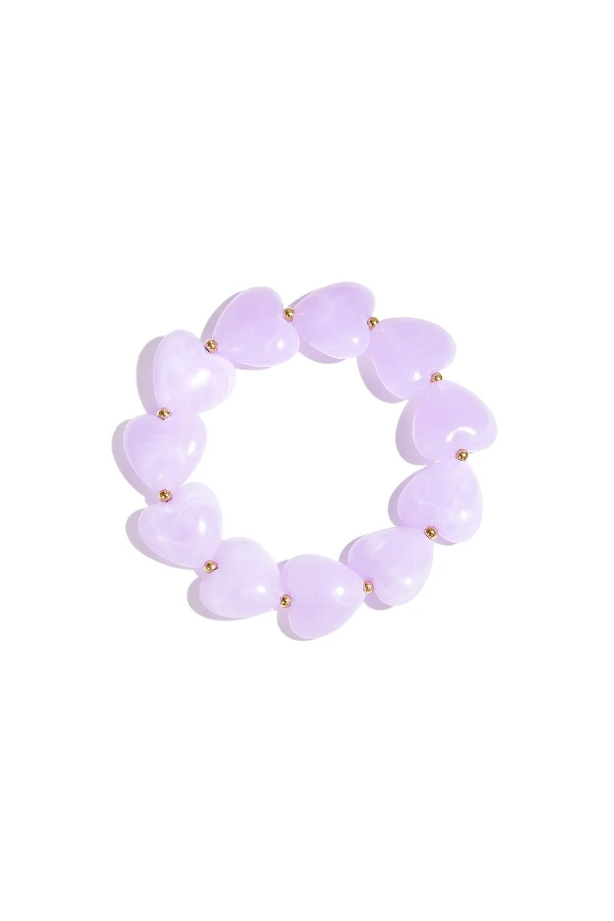 Pulseras de cuentas acrílicas con forma de corazón, informales, diarias, sencillas, joyería para mujer
