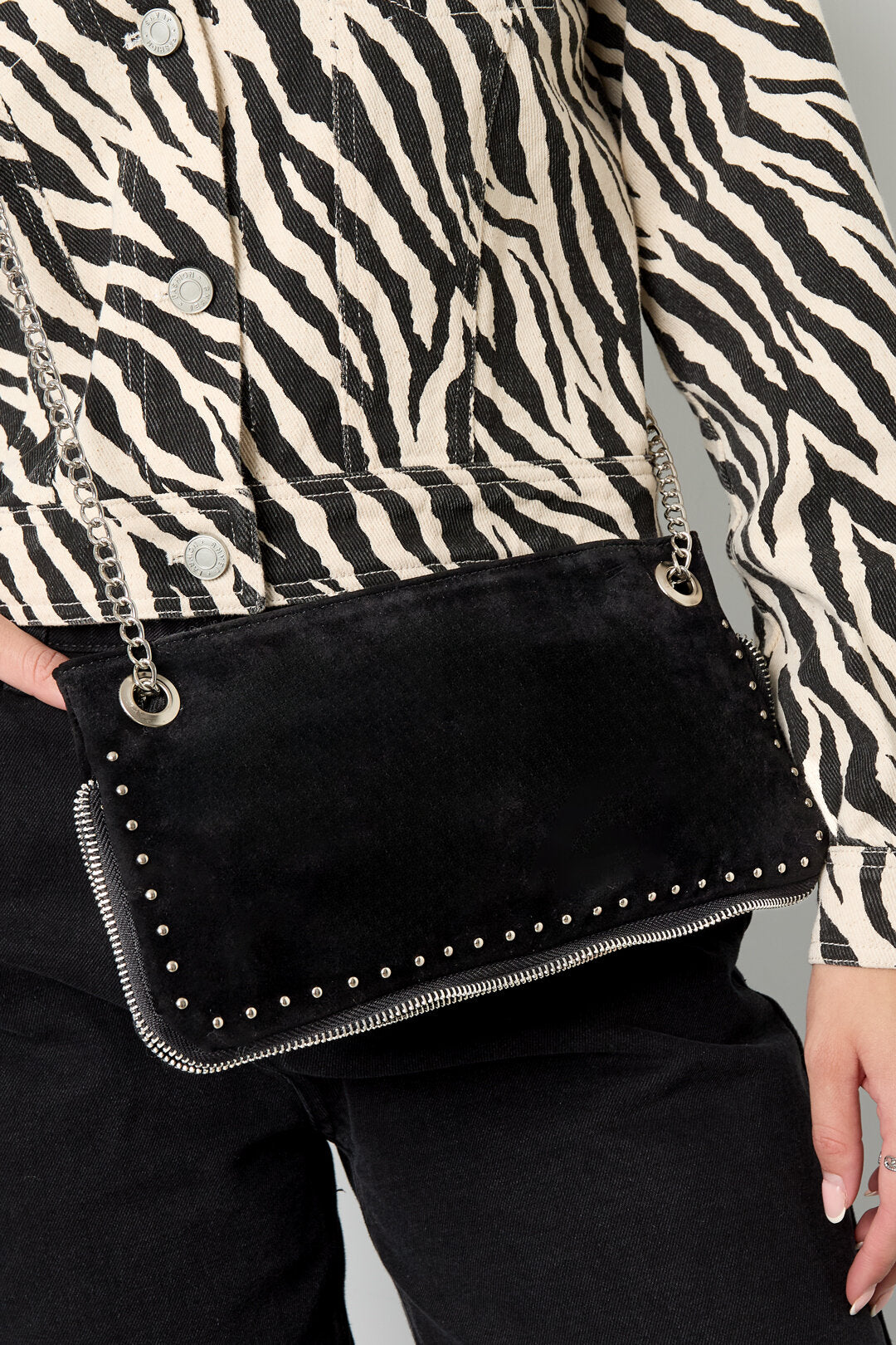 Bolsos de compras geométricos informales de franela, accesorios diarios