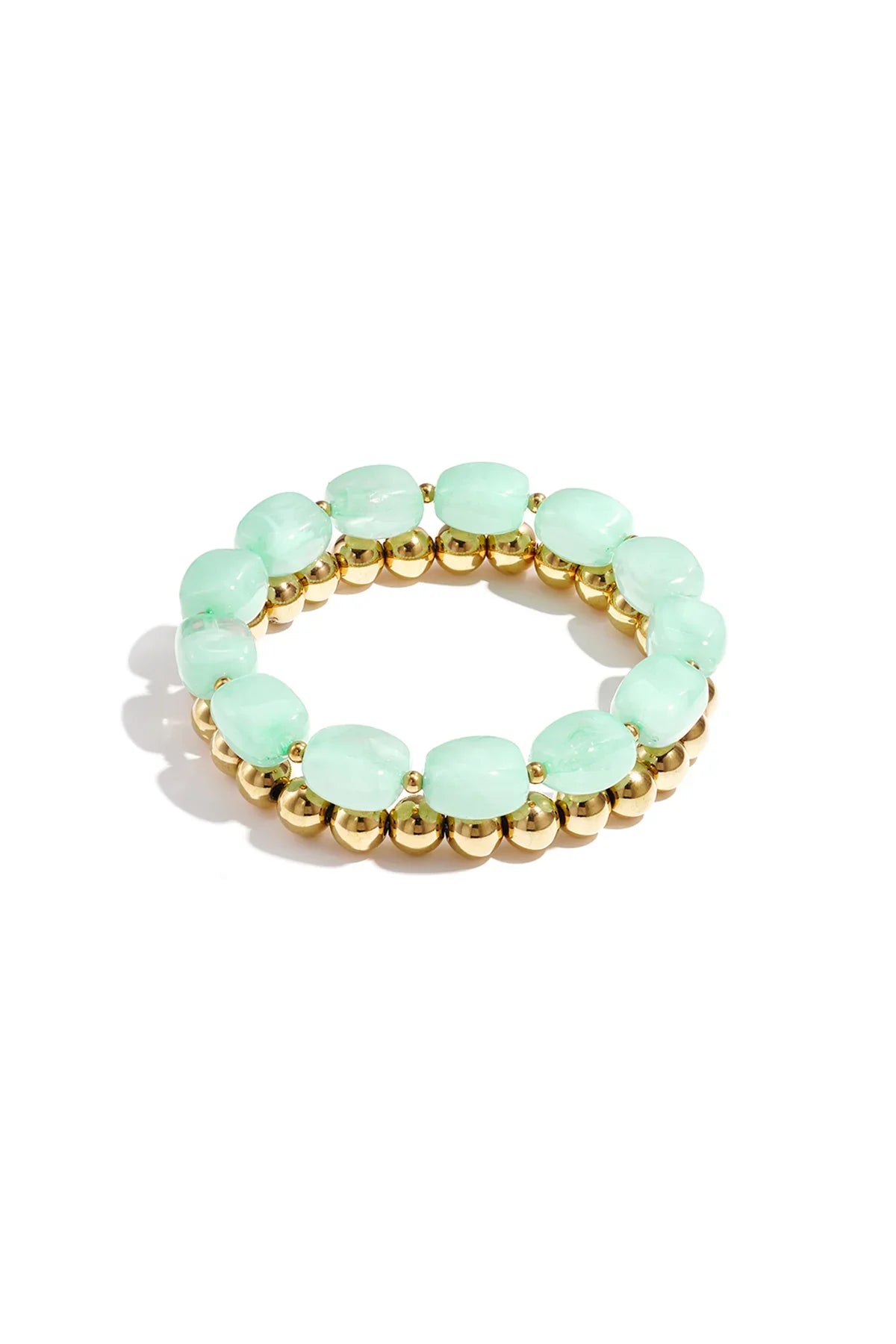 Pulseras de acero inoxidable con cuentas, estilo casual y sencillo para uso diario. Joyería para mujer.