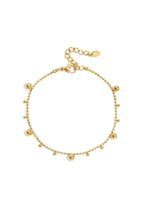Pulsera con bolas alternadas