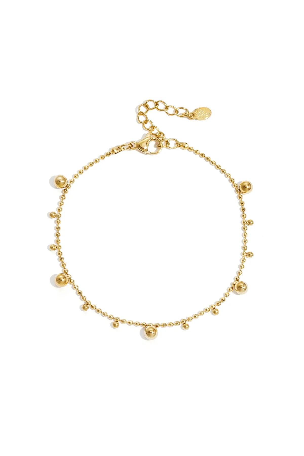 Pulsera con bolas alternadas