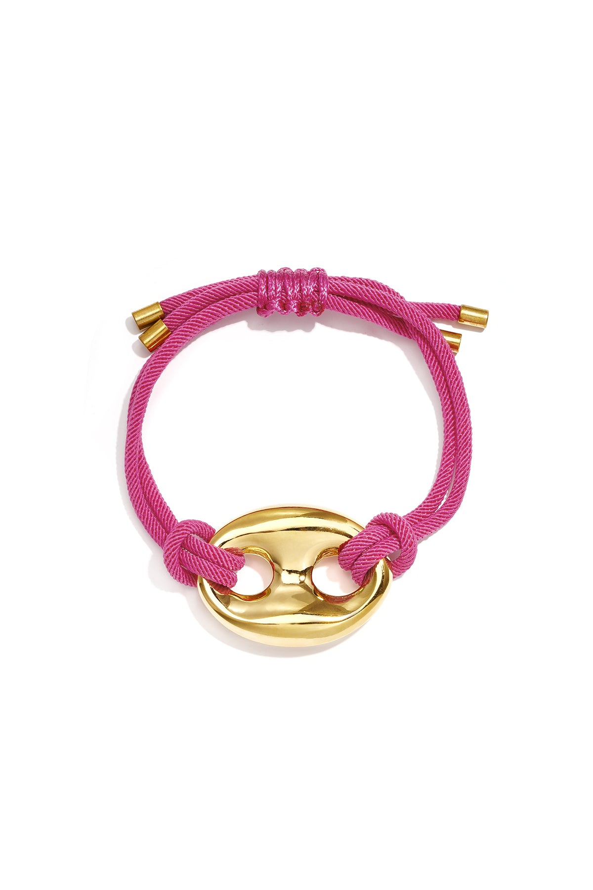Pulsera de cordón de satén con detalle de botón
