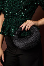 Bolsos de mano de poliéster de color liso, elegantes, para reuniones y fiestas.