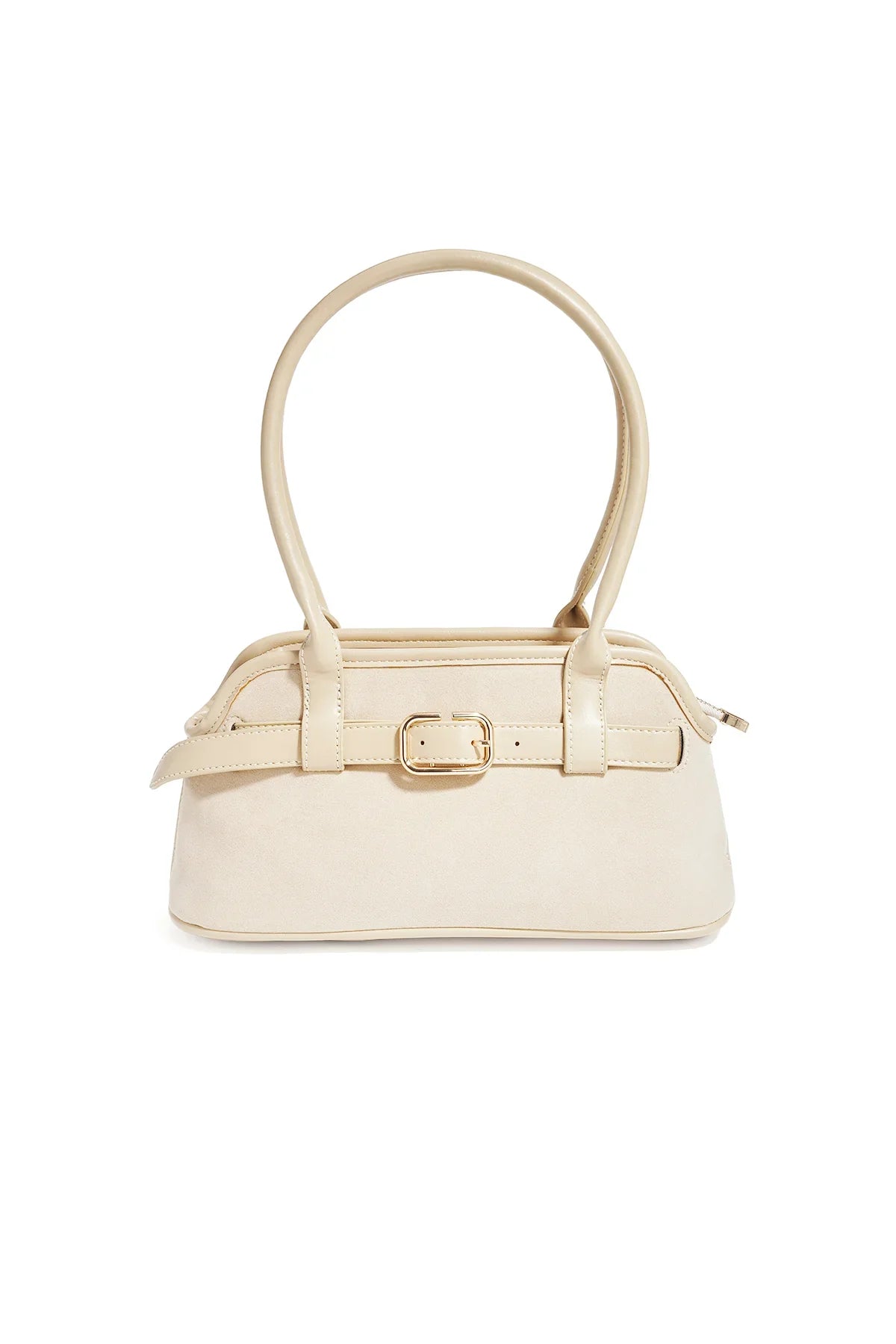 Bolsos de mano de ante liso, estilo casual, para uso diario.