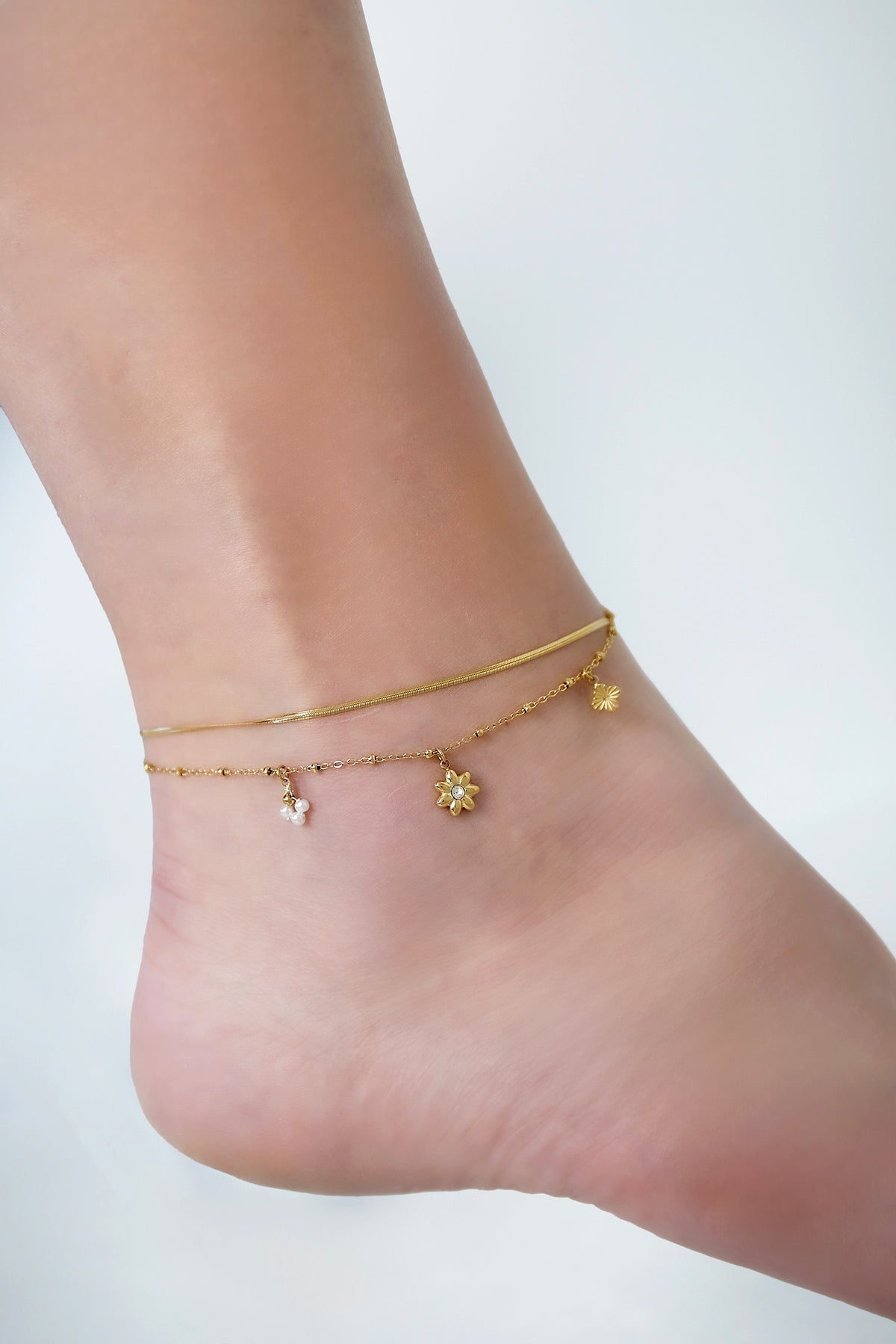 pulsera de tobillo con estrella