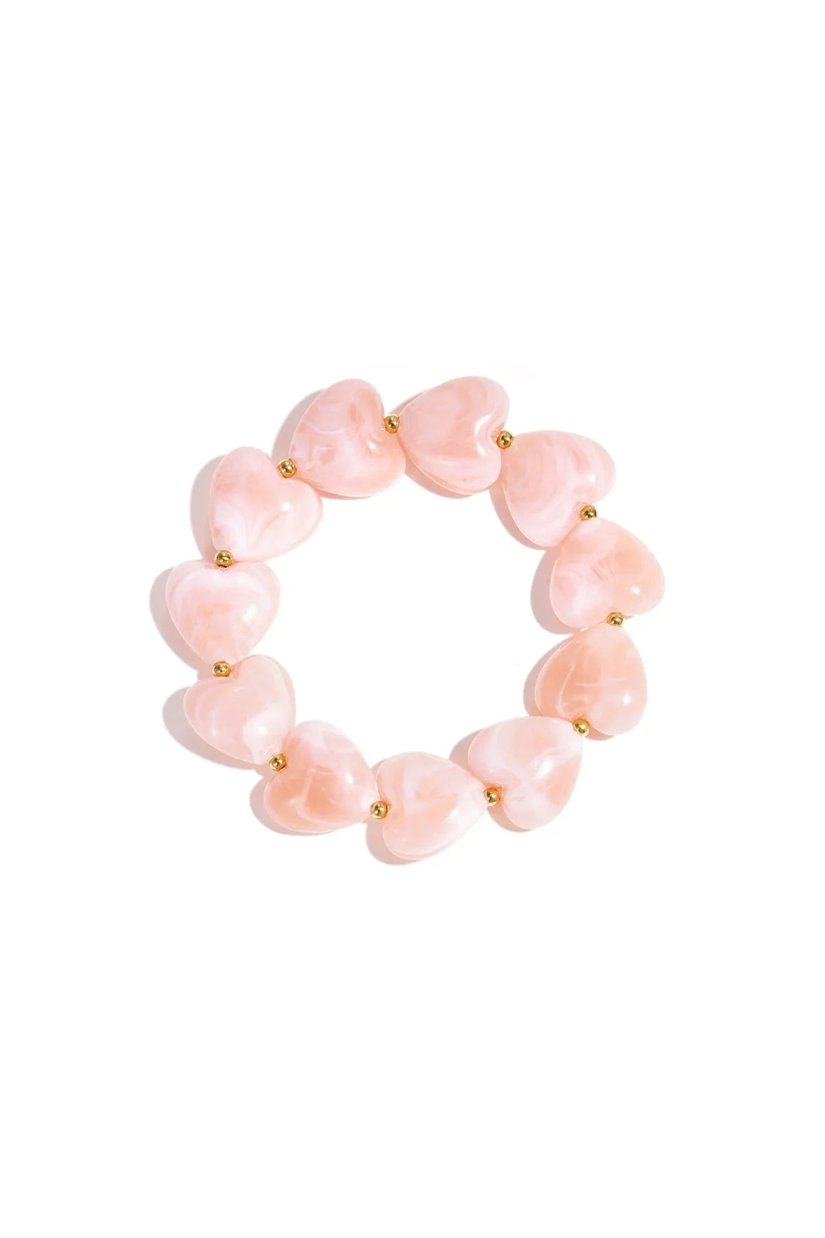 Pulseras de cuentas acrílicas con forma de corazón, informales, diarias, sencillas, joyería para mujer