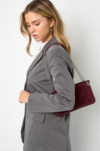 Bolsos de compras geométricos informales de franela, accesorios diarios