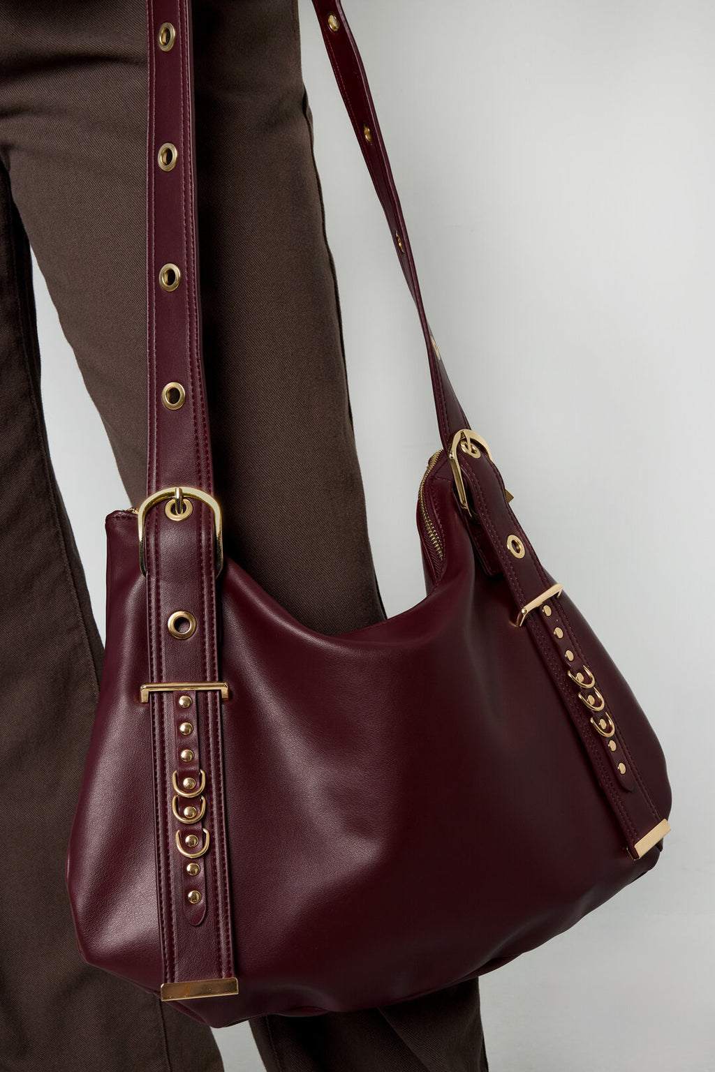 Bolsos de hombro de color sólido, casuales, de PU, accesorios diarios