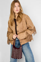 Bolsos de hombro con remaches punk de poliéster, accesorios diarios