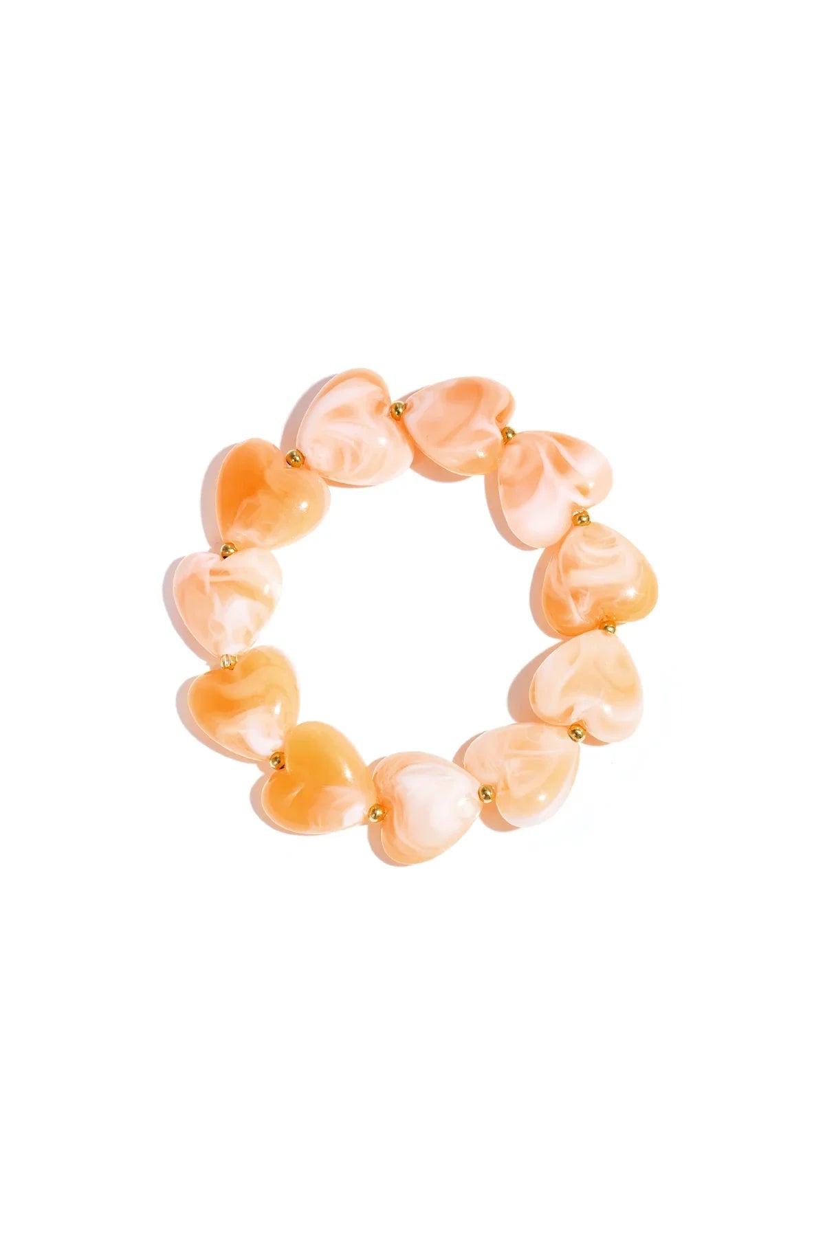 Pulseras de cuentas acrílicas con forma de corazón, informales, diarias, sencillas, joyería para mujer